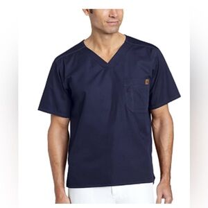 Carhartt Force Essentials Men's V-Neck Scrub Top size larger in excellent con.